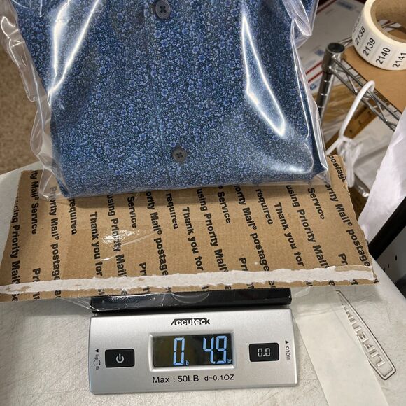 CALVIN KLEIN SHIRT MENS XL BLUE PARTY DANCE CLUB‎ BUTTON-FRONT LONG-SLEEVE - Picture 13 of 13